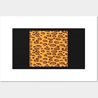 Seamless leopard pattern Posters and Art